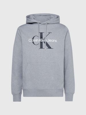 Calvin klein clearance grey hoodie mens