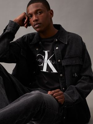 Calvin klein black denim shirt online