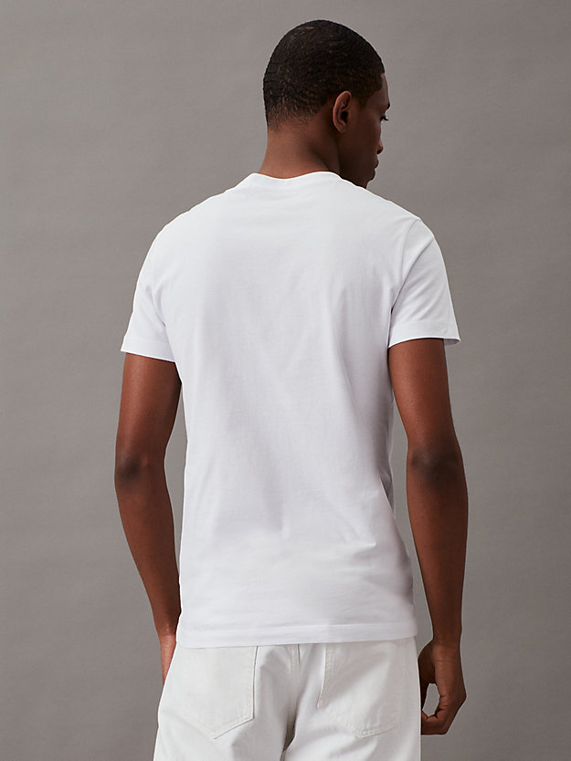 BRIGHT WHITE Schmales Monogramm-T-Shirt für Herren CALVIN KLEIN JEANS