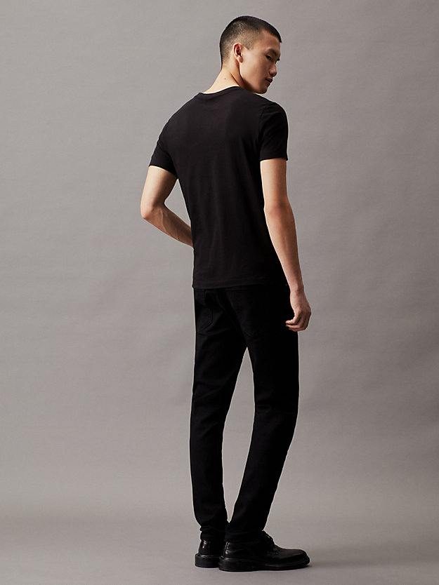 ck black slim monogram pocket t-shirt for men calvin klein jeans
