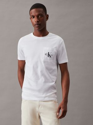 T shirt con Monogramma e tasca slim da seo ProductKeyword Calvin Klein J30J320936YAF