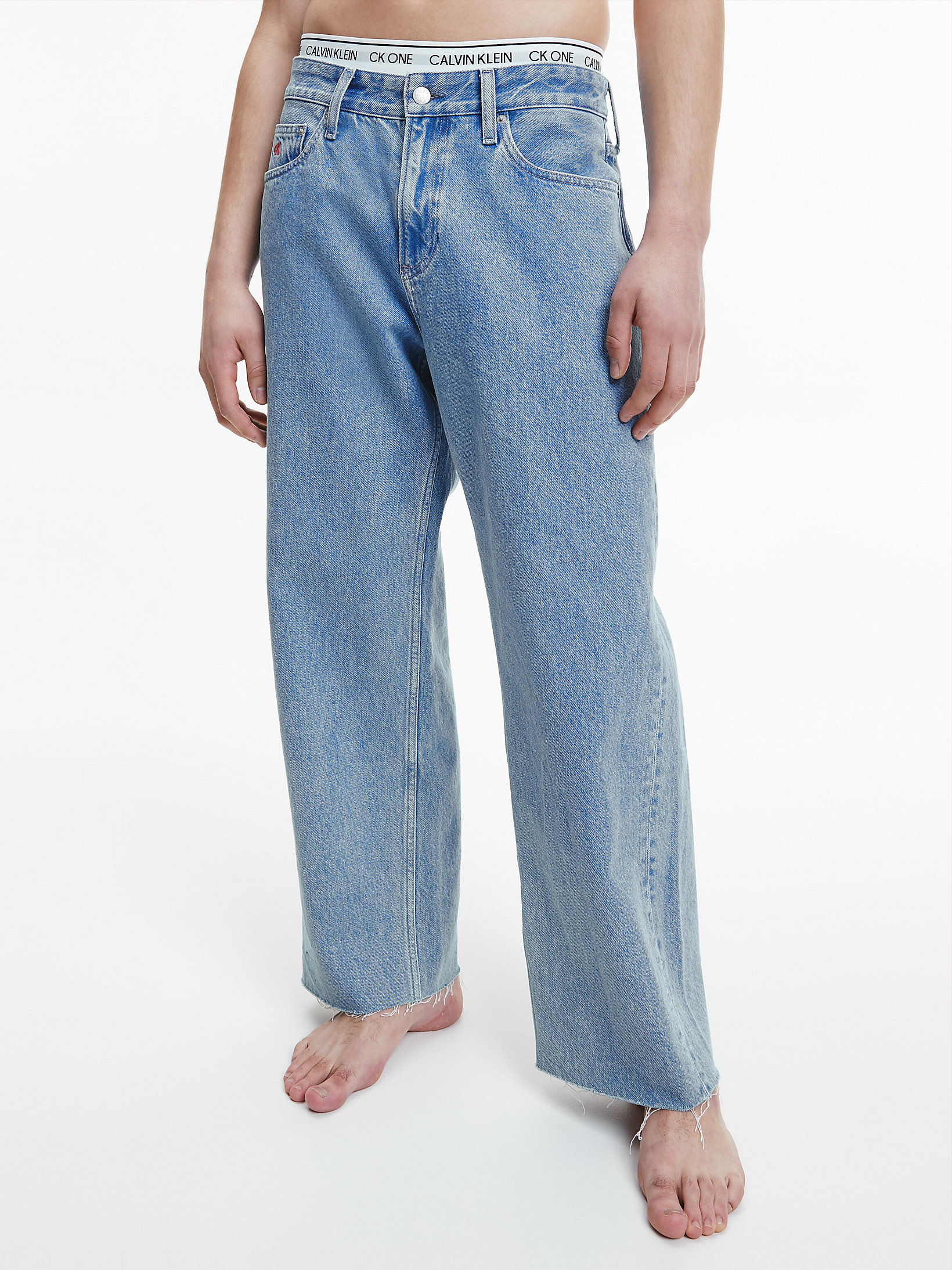 Denim Medium Wide Leg Ankle Jeans - CK One undefined men Calvin Klein