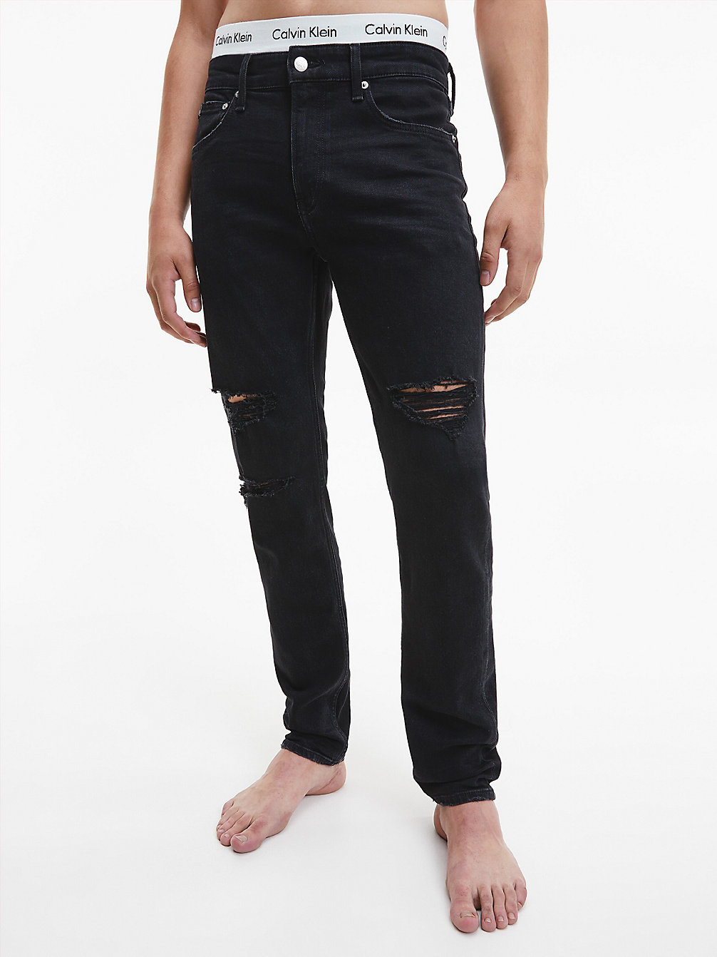 DENIM BLACK Slim Tapered Jeans undefined men Calvin Klein