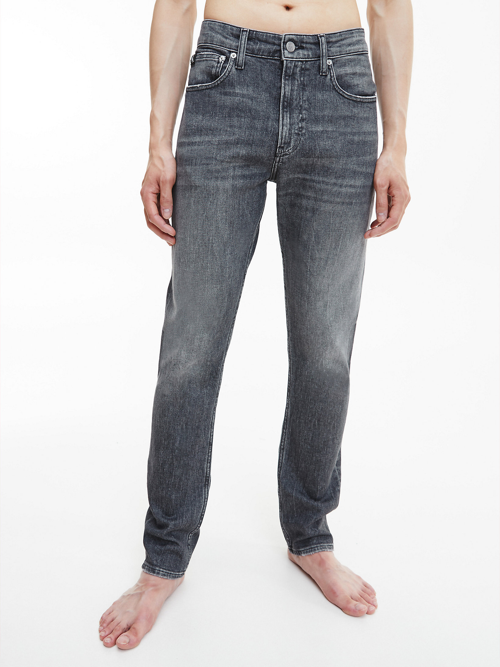 Denim Grey Slim Tapered Jeans undefined heren Calvin Klein