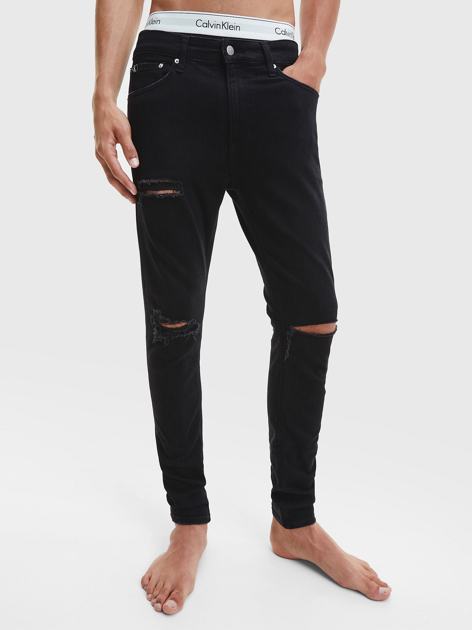 Denim Black Super Skinny Jeans undefined men Calvin Klein