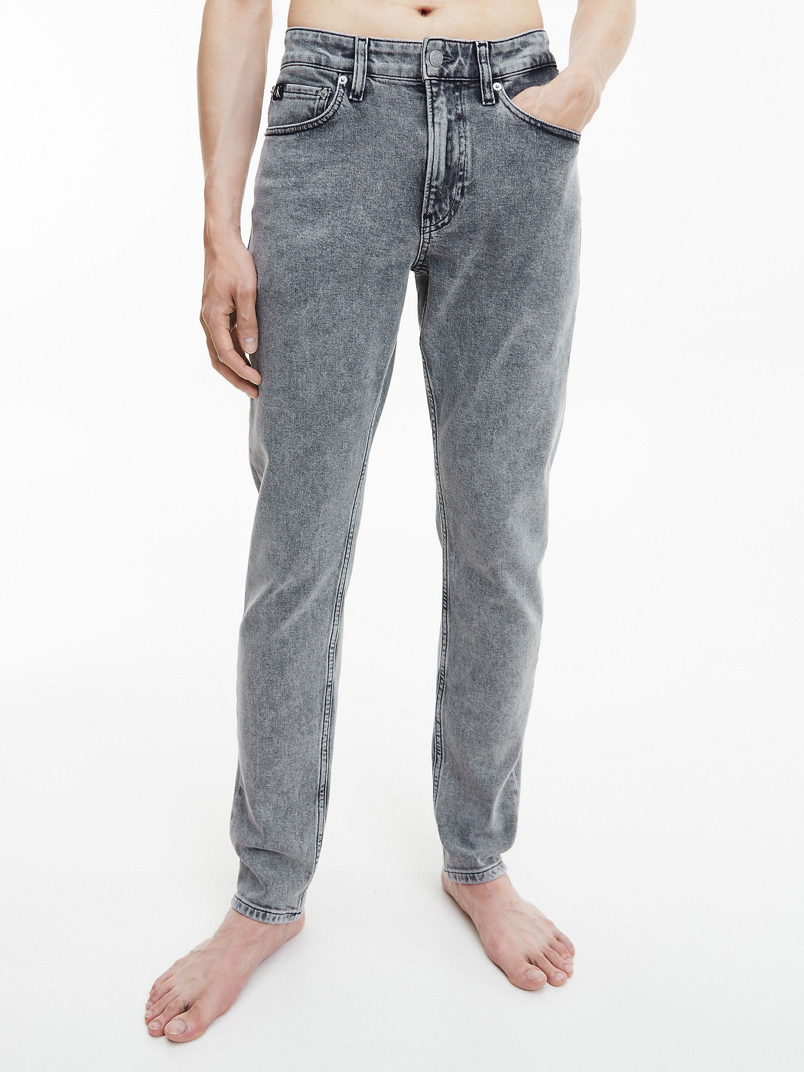 Denim Grey > Slim Tapered Jeans > undefined heren - Calvin Klein