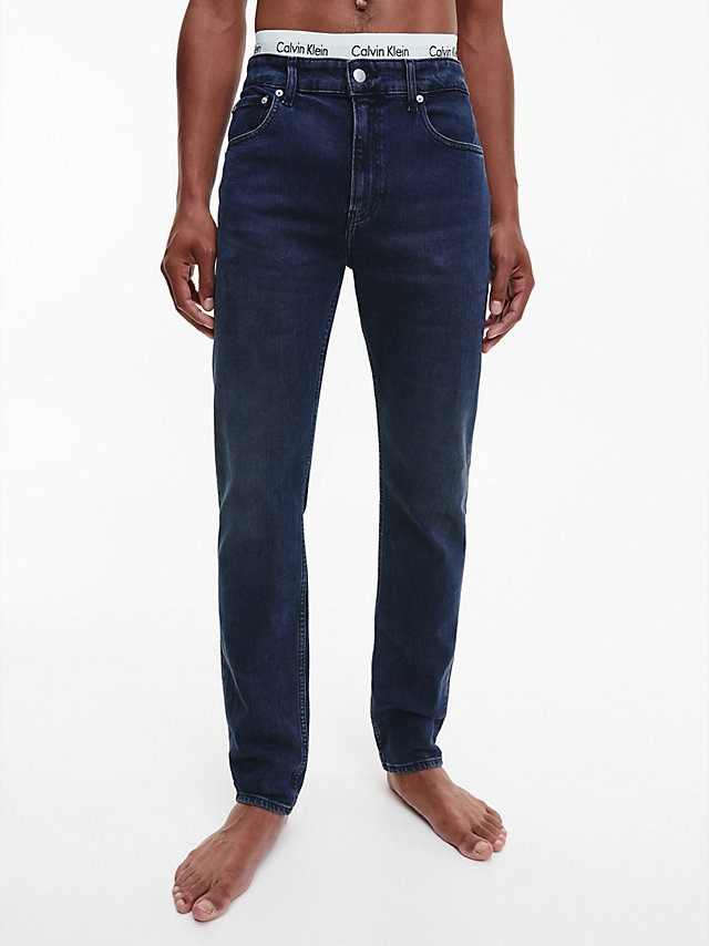 Denim Dark Slim Tapered Jeans undefined men Calvin Klein