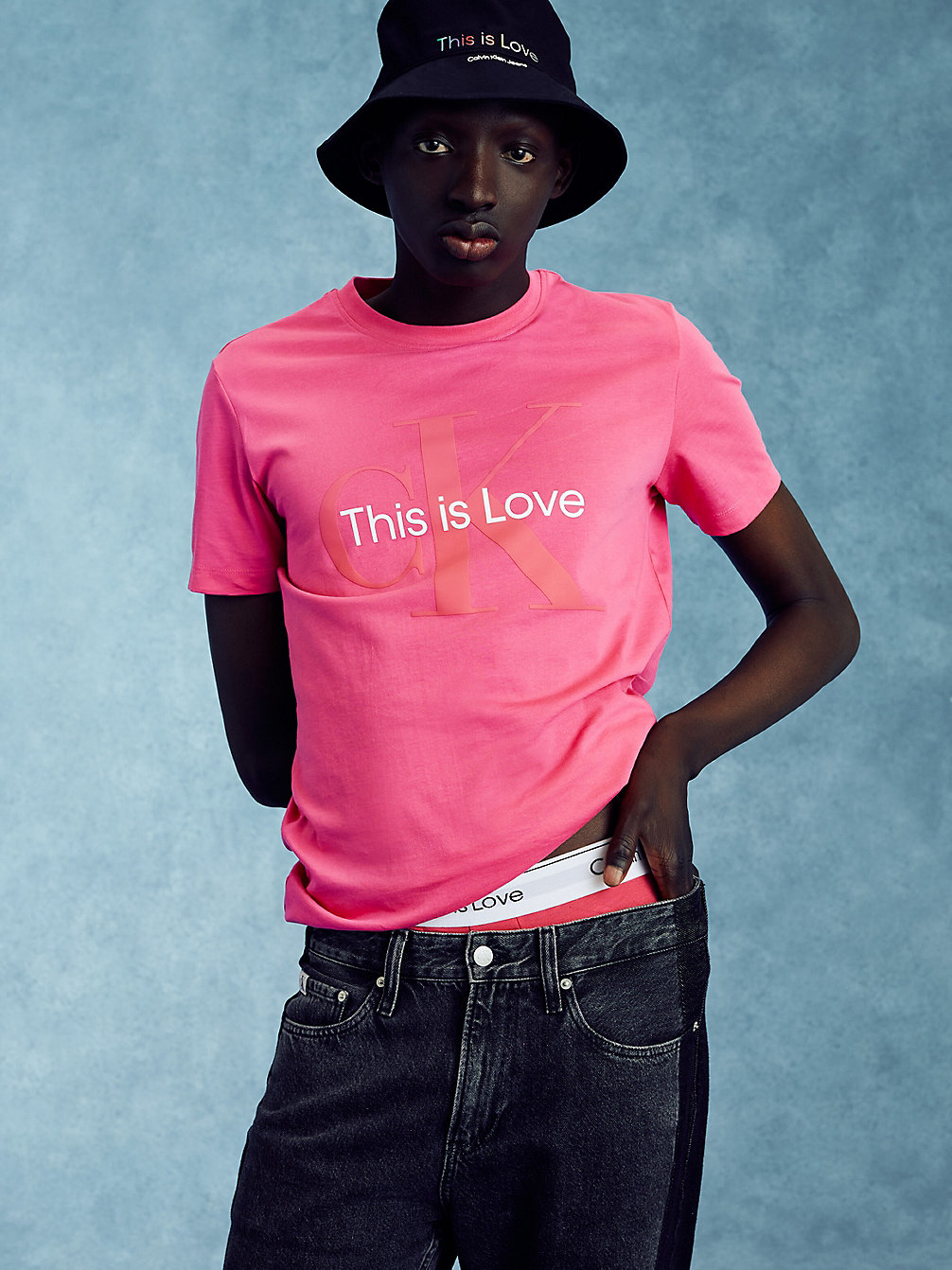 PINK FLAMBE Slim Monogram T-Shirt - Pride undefined men Calvin Klein