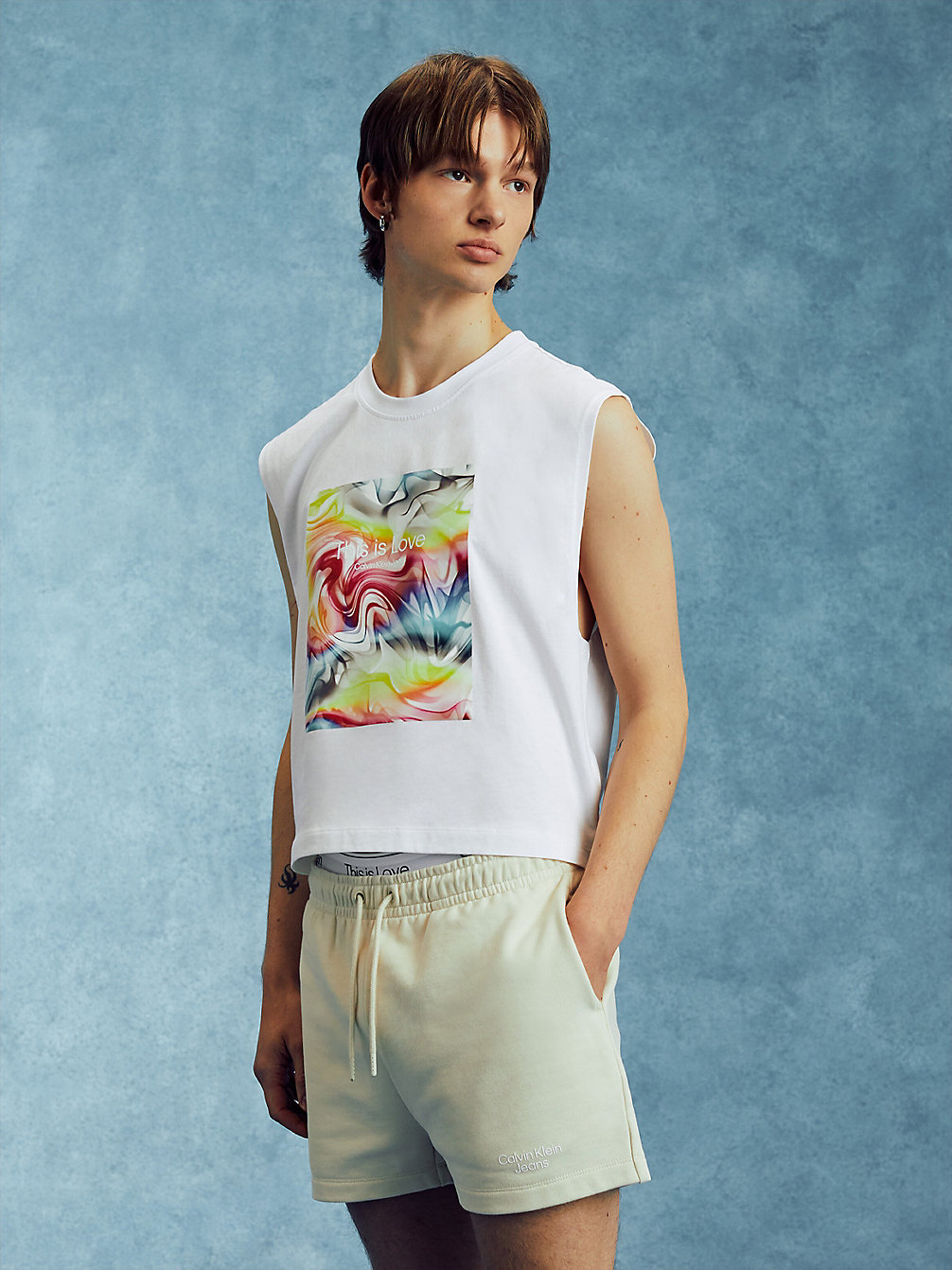 Camiseta De Tirantes Cropped - Pride > BRIGHT WHITE > undefined mujer > Calvin Klein