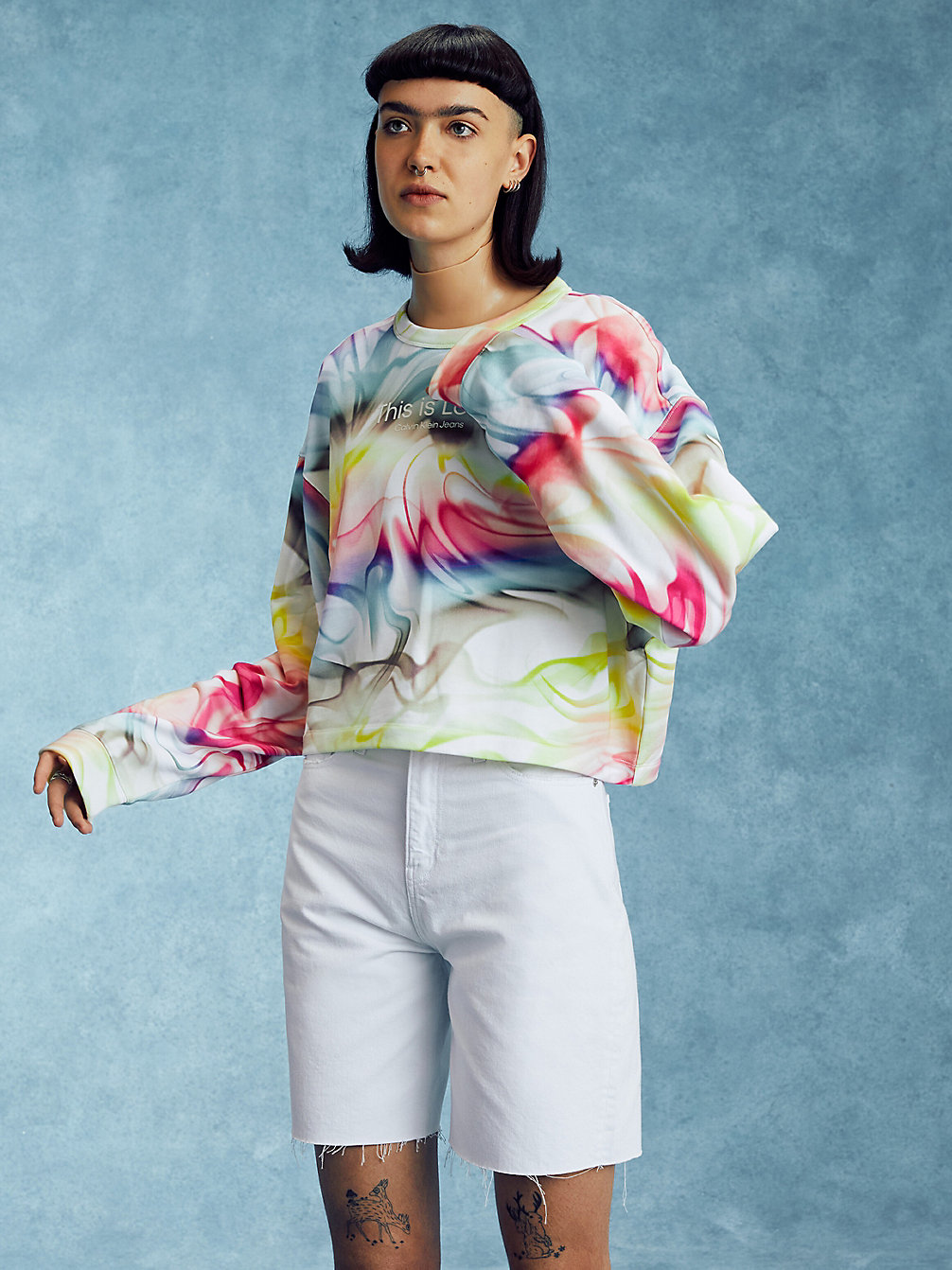 THIS IS LOVE AOP Oversized All-Over Printed Sweatshirt - Pride undefined men Calvin Klein