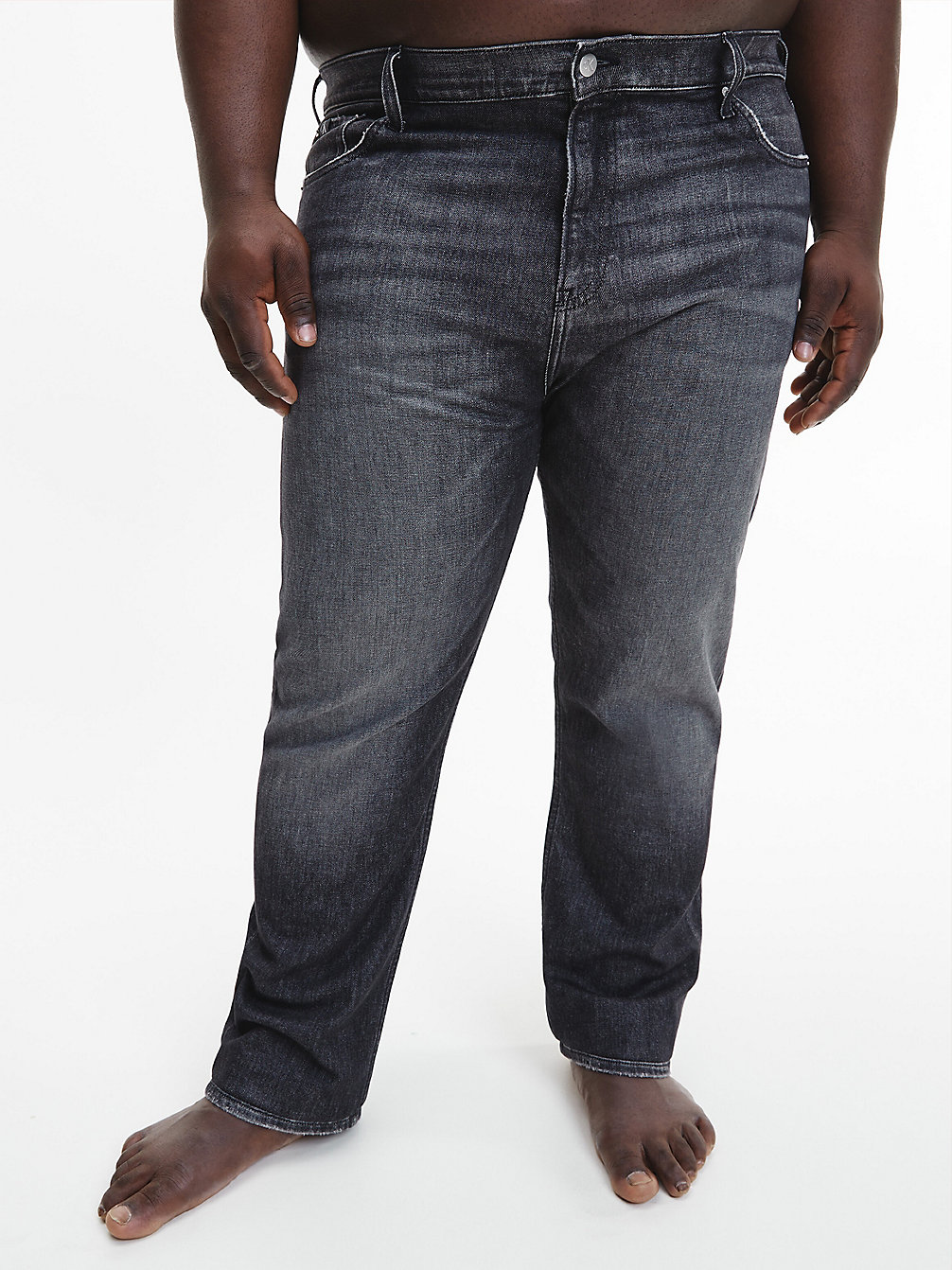 DENIM BLACK > Grote Maat Tapered Jeans > undefined heren - Calvin Klein