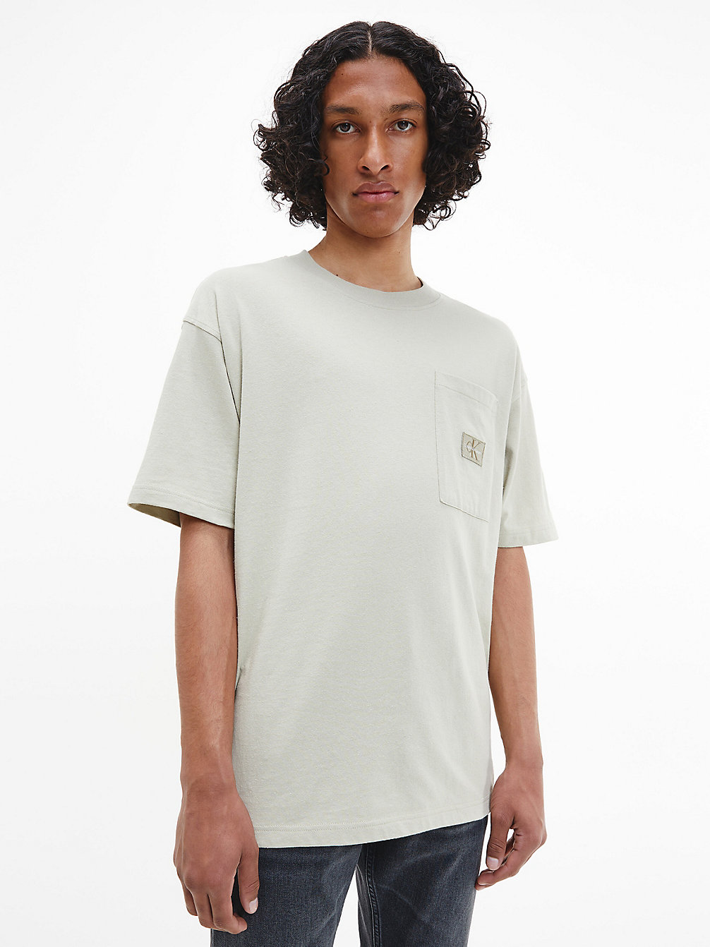 WHEAT FIELDS Oversized Recycled Cotton T-Shirt undefined men Calvin Klein