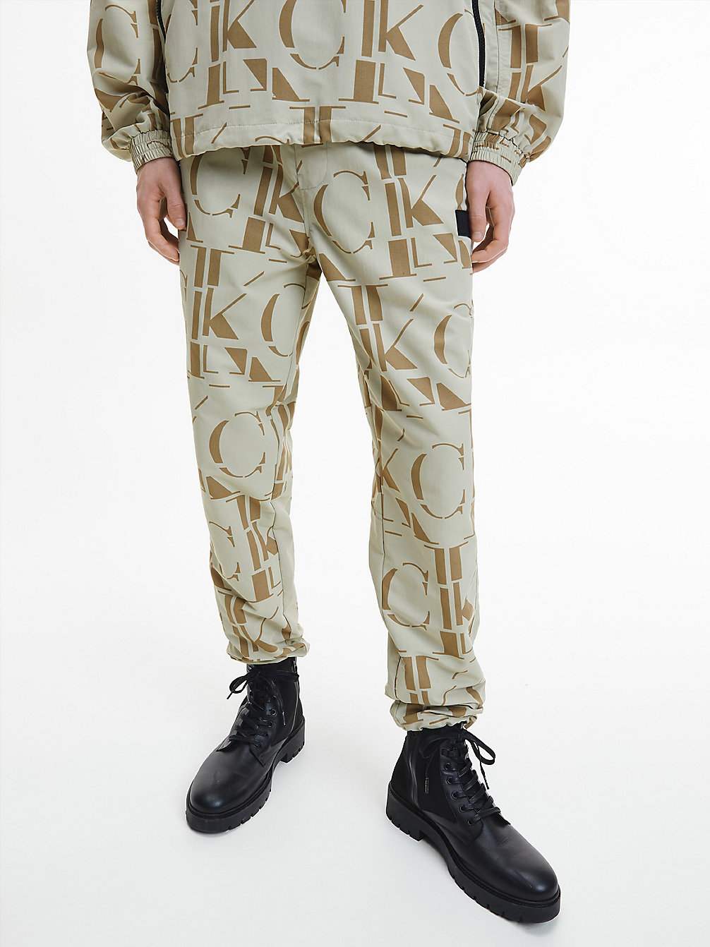 LOGO AOP WHEAT FIELDS All-Over Logo Cargo Pants undefined men Calvin Klein
