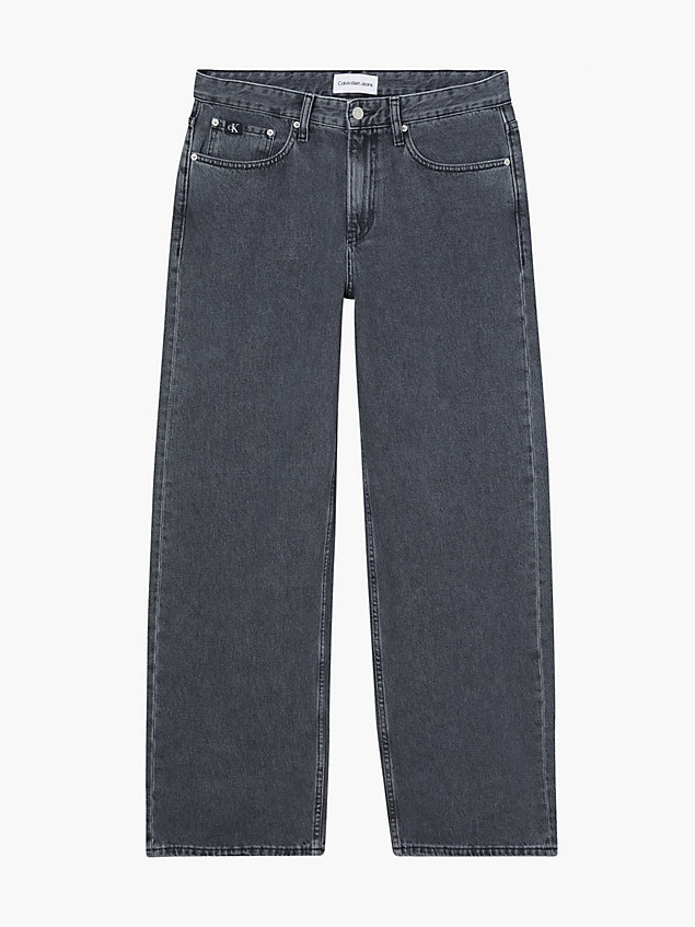 grey 90's loose jeans for men calvin klein jeans