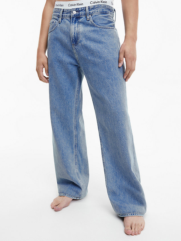 blue 90's loose jeans voor heren - calvin klein jeans