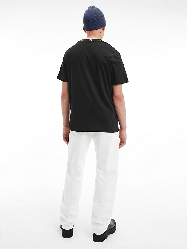 CK BLACK Organic Cotton Logo Collar T-shirt for men CALVIN KLEIN JEANS