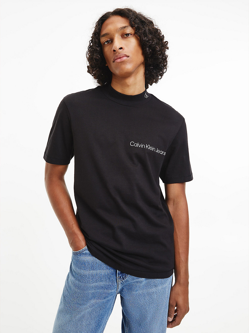 CK BLACK T-Shirt Relaxed En Coton Bio undefined hommes Calvin Klein