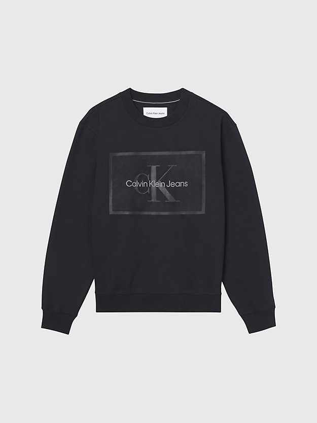 CK BLACK Relaxed Mesh Logo Sweatshirt for men CALVIN KLEIN JEANS
