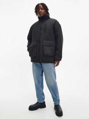 TIMELESS CAMEL/CK BLACK Reversible Recycled Sherpa Jacket for men CALVIN KLEIN JEANS