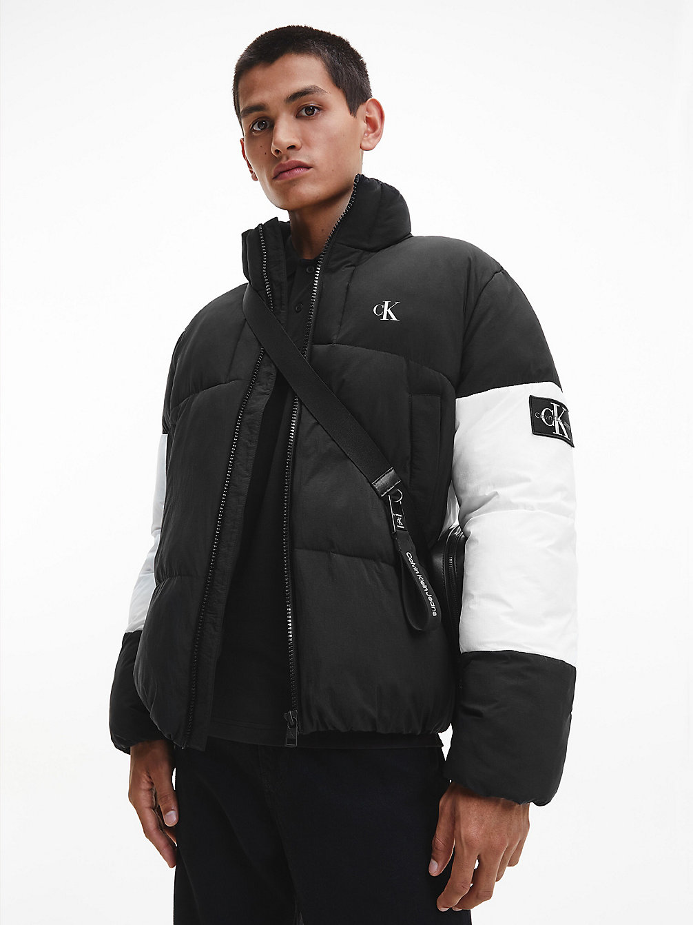 CK BLACK Colour Block Puffer Jacket undefined men Calvin Klein