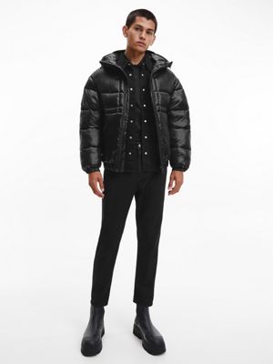 Shiny Recycled Nylon Puffer Jacket Calvin Klein® J30J321976BEH