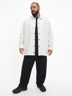eggshell oversized back logo shirt for men calvin klein jeans