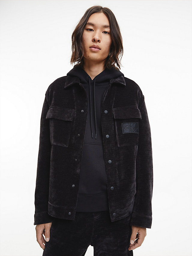 CK Black Velvet Corduroy Jacket undefined men Calvin Klein
