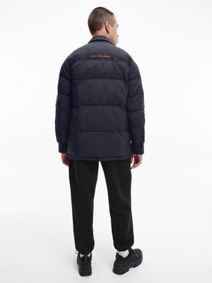 CK BLACK Recycled Nylon Padded Overshirt for men CALVIN KLEIN JEANS