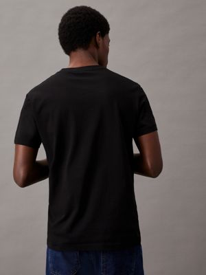 black slim logo t-shirt for men calvin klein jeans