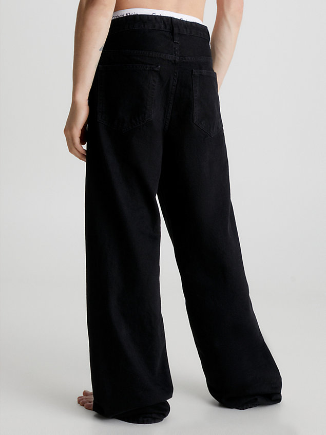 black 90's loose jeans für herren - calvin klein jeans
