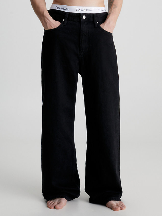 black 90's loose jeans für herren - calvin klein jeans