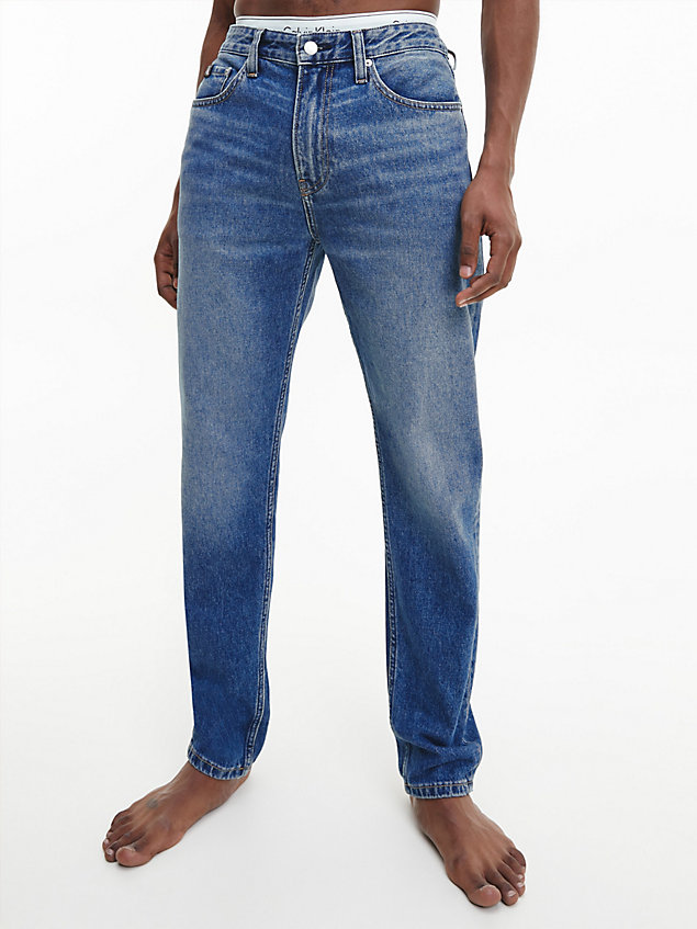 blue tapered jeans for men calvin klein jeans