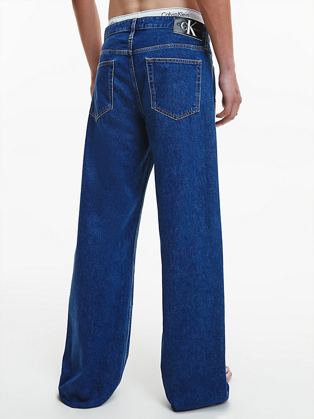 90's loose jeans con panel denim dark de hombre calvin klein jeans