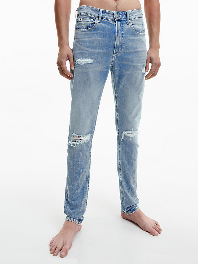 blue jeansy slim tapered dla mężczyźni - calvin klein jeans