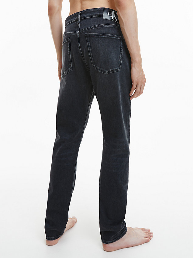 black slim tapered jeans for men calvin klein jeans