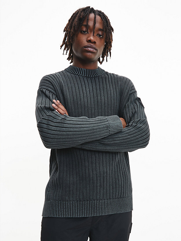 CK BLACK Lässiger Pullover aus gekämmter Baumwolle für Herren CALVIN KLEIN JEANS
