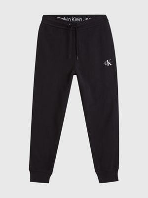 black monogramm-jogginghose für herren - calvin klein jeans