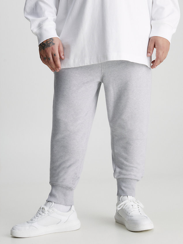 pantalón de chándal con monograma grey de hombre calvin klein jeans