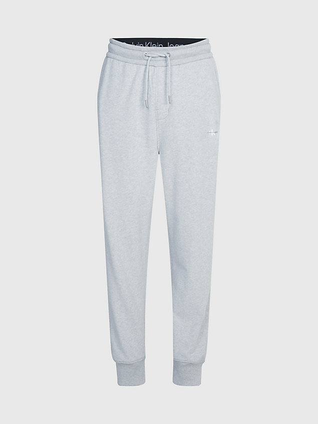 pantalon de jogging avec monogramme grey pour hommes calvin klein jeans