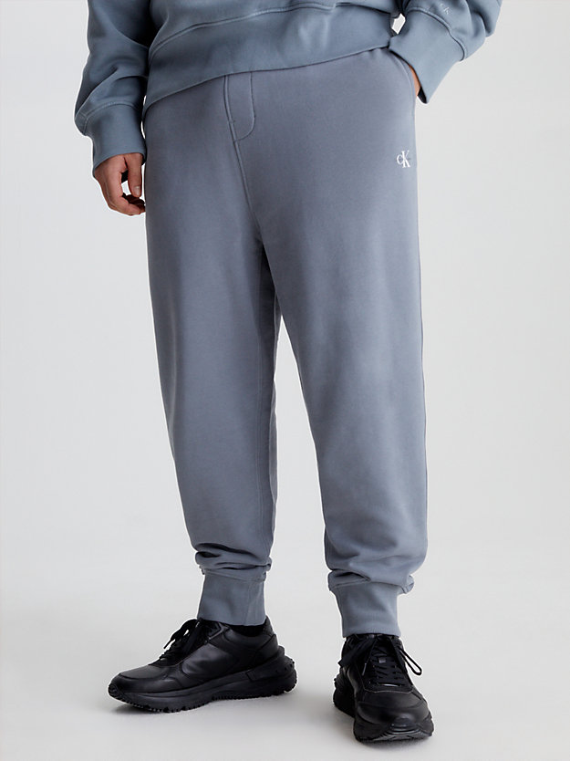 overcast grey monogram joggers for men calvin klein jeans