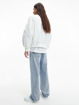IVORY Cazadora bomber holgada de nailon de hombre CALVIN KLEIN JEANS