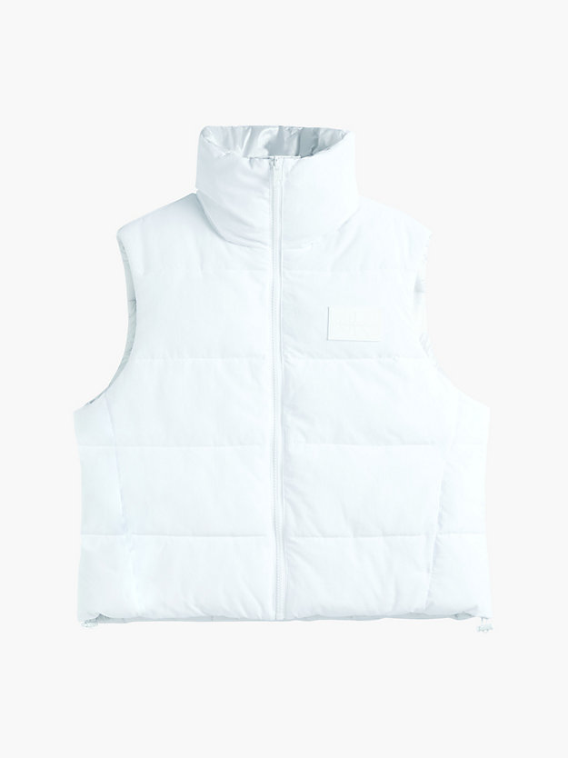 BRIGHT WHITE / GHOST GREY Recycled Nylon Reversible Vest for men CALVIN KLEIN JEANS