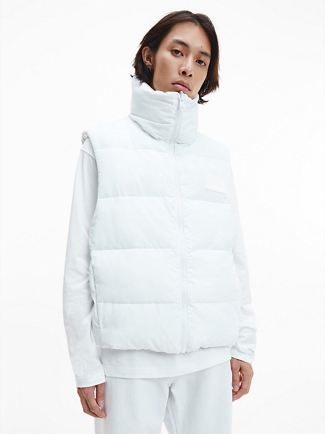 Bright White / Ghost Grey > Weste Aus Recyceltem Nylon Im Wende-Design > undefined Herren - Calvin Klein