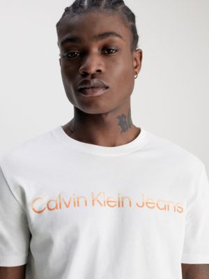 BRIGHT WHITE Slim Logo T-shirt for men CALVIN KLEIN JEANS