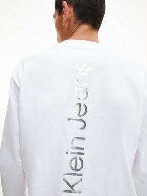 white back logo long sleeve t-shirt for men calvin klein jeans