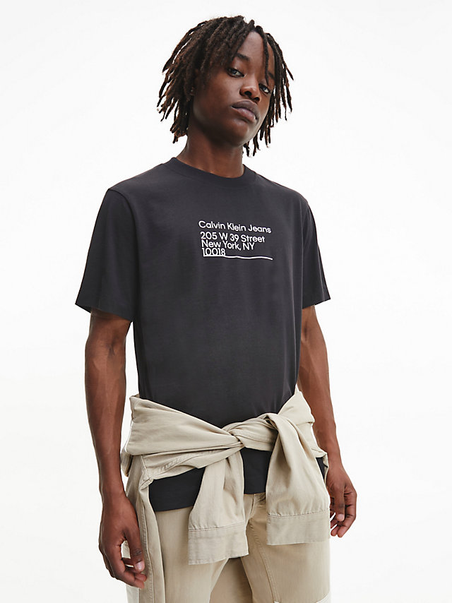 CK Black Relaxed Organic Cotton T-Shirt undefined men Calvin Klein