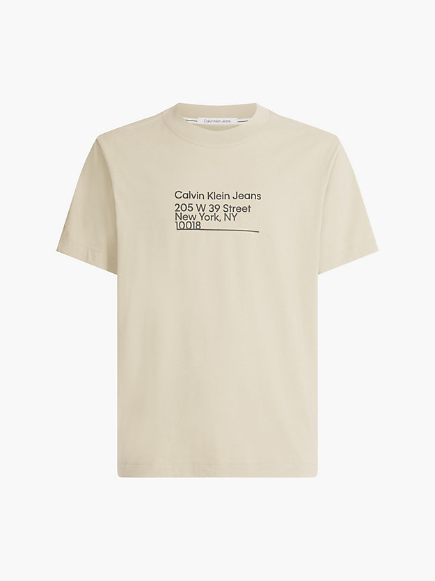 TRAVERTINE Relaxed Organic Cotton T-shirt for men CALVIN KLEIN JEANS