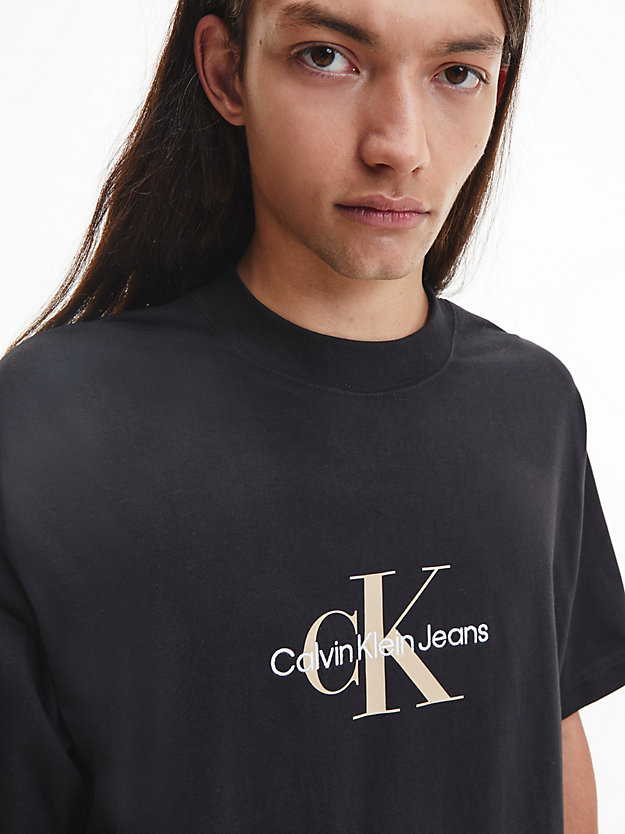 CK BLACK Camiseta oversized con monograma de hombre CALVIN KLEIN JEANS