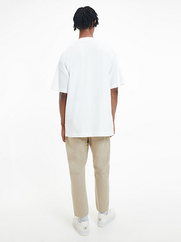 BRIGHT WHITE Camiseta oversized con monograma de hombre CALVIN KLEIN JEANS