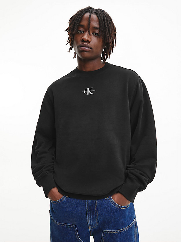 CK BLACK Relaxed Monogram Sweatshirt for men CALVIN KLEIN JEANS